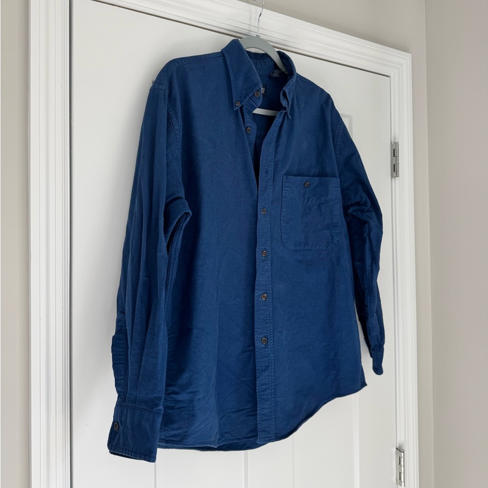 Lands’ End vintage label men’s button-down work shirt